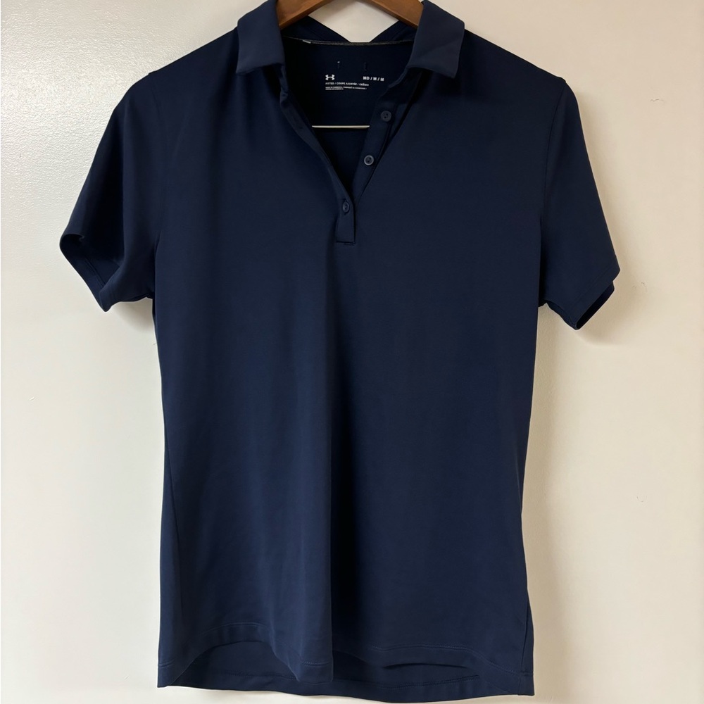 Under Armour Women's Navy golf tennis Shirt Size Medium
